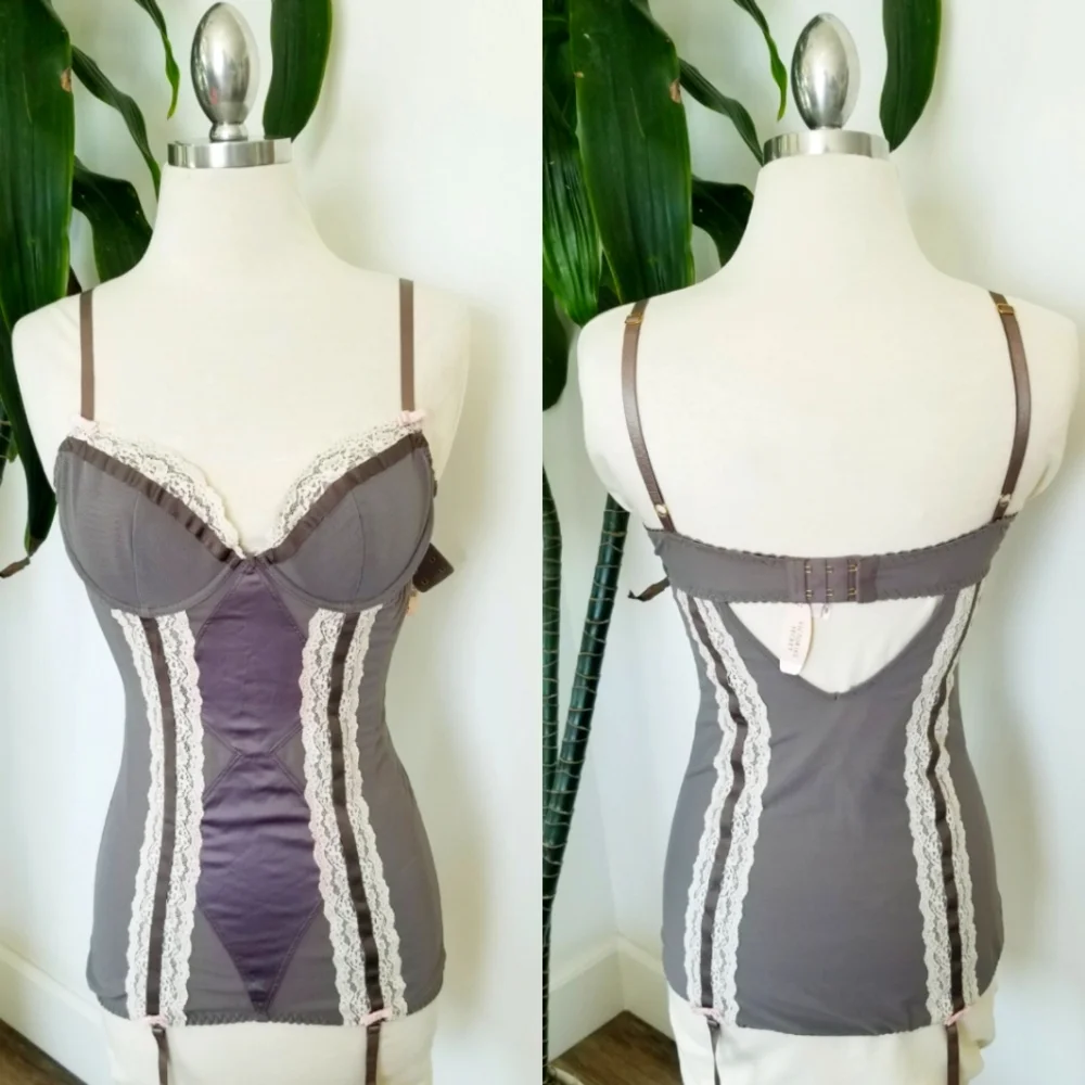 Victoria's Secret Vintage Very Sexy Bustier Corset Garter Dress Thong Panty NWT - Picture 2 of 16